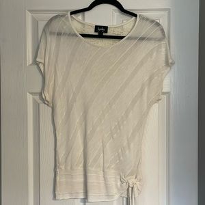 Off white cream  top with lace back size L